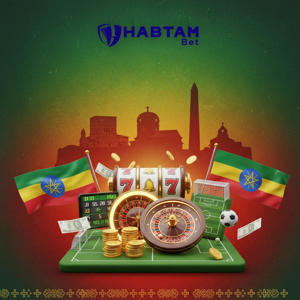 Illustration of Habtam Bet Ethiopia's casino and sports platform